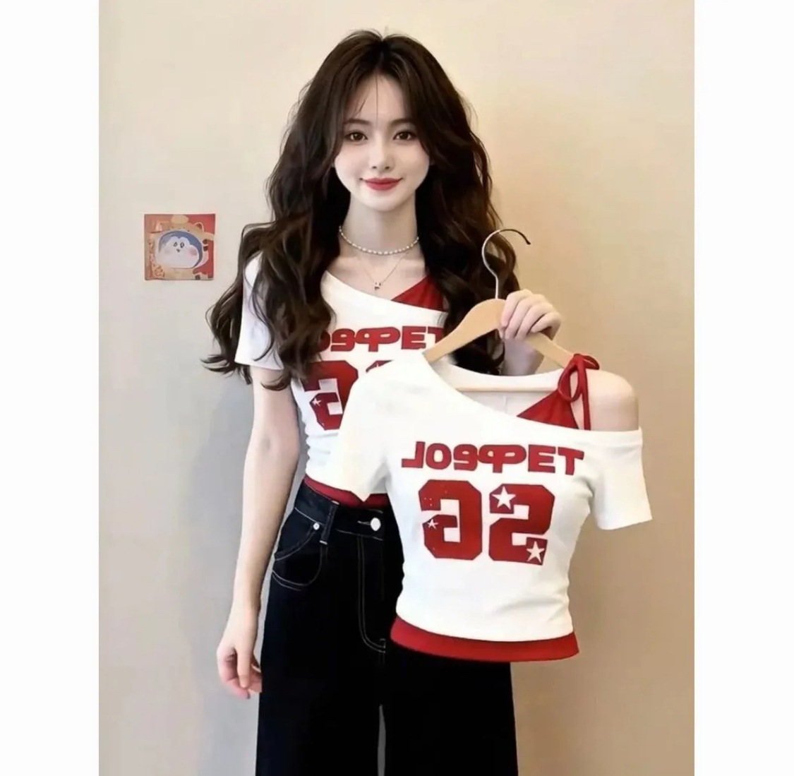 Hot Girls Style American Red Top